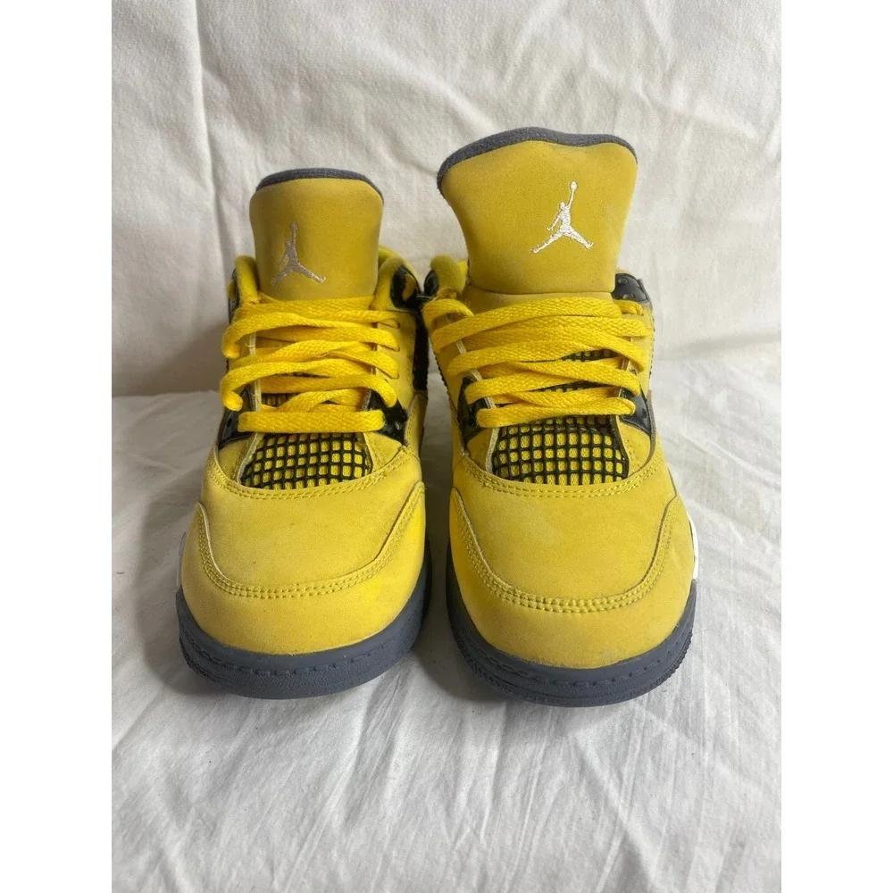 Jordan 4 IV Retro Yellow Black Toddler Shoes Sz 2.5Y